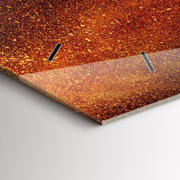 Ceas orizontale de perete din sticlă Ardei iute