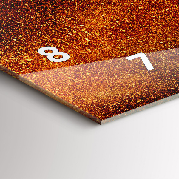 Ceas orizontale de perete din sticlă Ardei iute