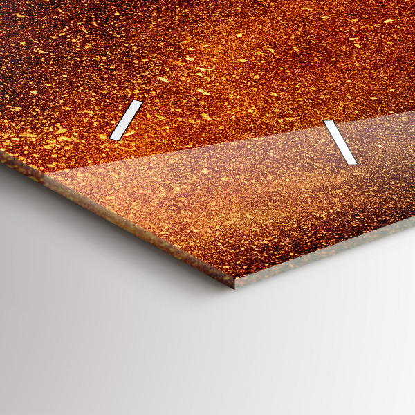 Ceas orizontale de perete din sticlă Ardei iute