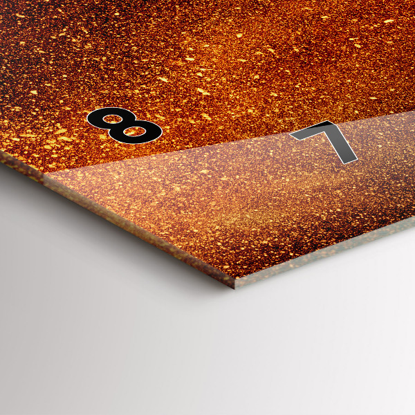 Ceas orizontale de perete din sticlă Ardei iute