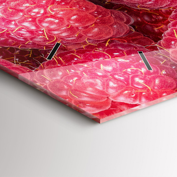 Ceas orizontale de perete din sticlă Afine și zmeură