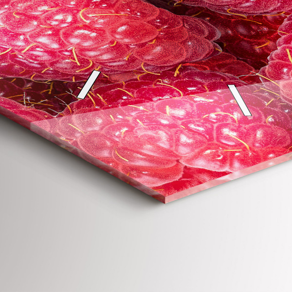 Ceas orizontale de perete din sticlă Afine și zmeură