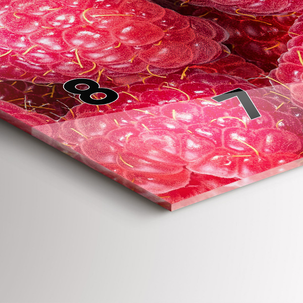 Ceas orizontale de perete din sticlă Afine și zmeură