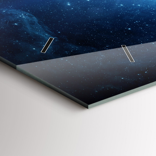 Ceas orizontale de perete din sticlă Pământul și galaxia - NASA