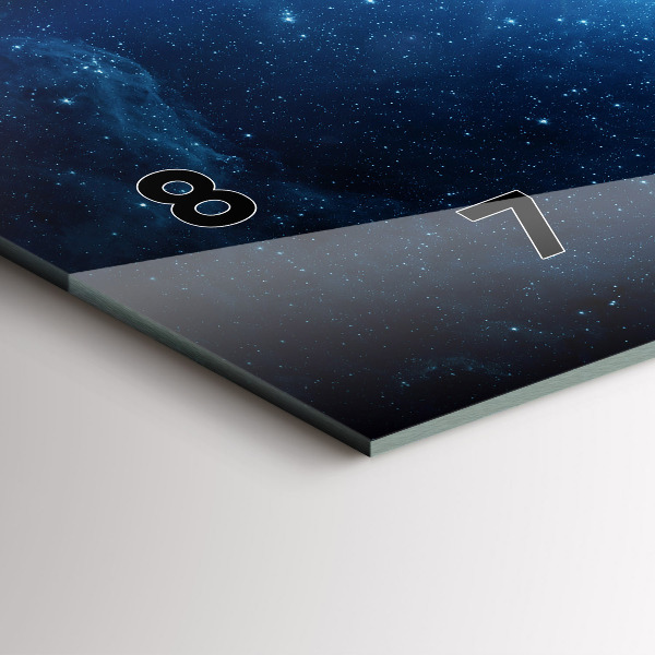 Ceas orizontale de perete din sticlă Pământul și galaxia - NASA