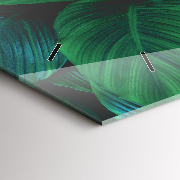 Ceas orizontale de perete din sticlă Natura pleacă