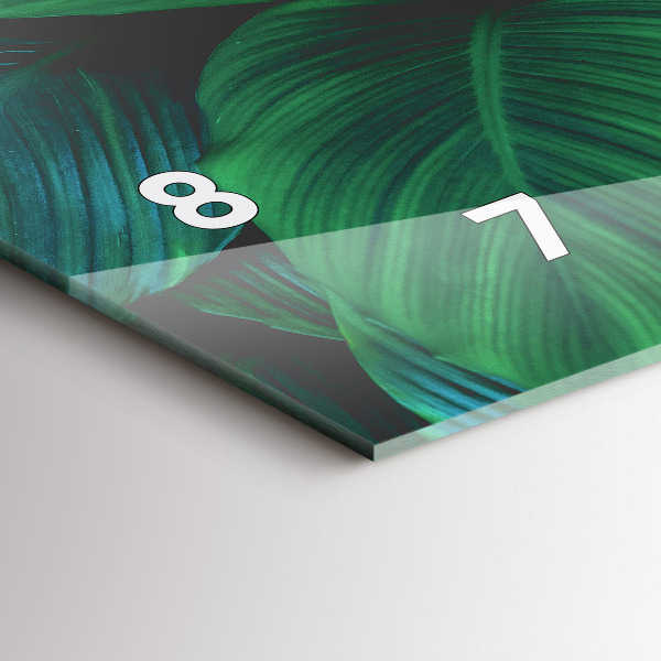 Ceas orizontale de perete din sticlă Natura pleacă