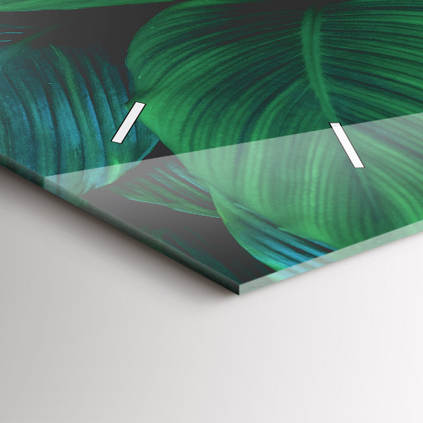 Ceas orizontale de perete din sticlă Natura pleacă