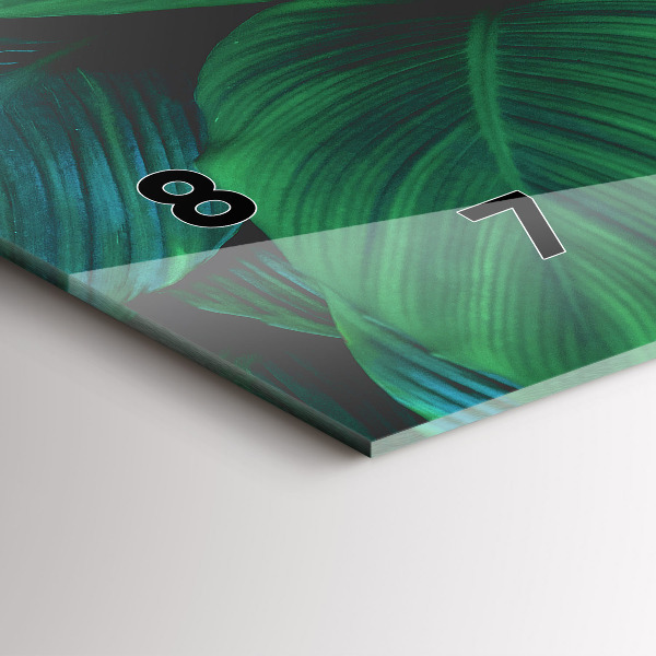 Ceas orizontale de perete din sticlă Natura pleacă