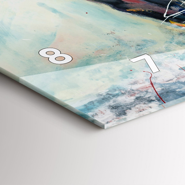 Ceas orizontale de perete din sticlă Ilustrație a cailor în galop