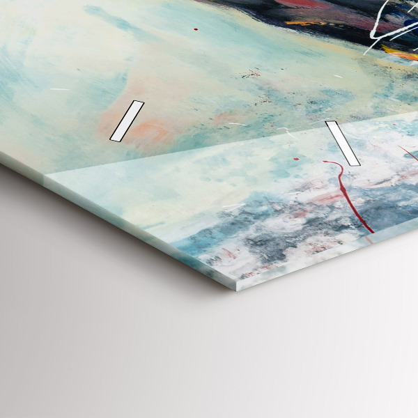 Ceas orizontale de perete din sticlă Ilustrație a cailor în galop