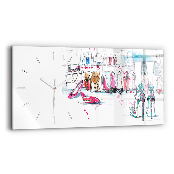 Ceas orizontale de perete din sticlă Element de feminitate