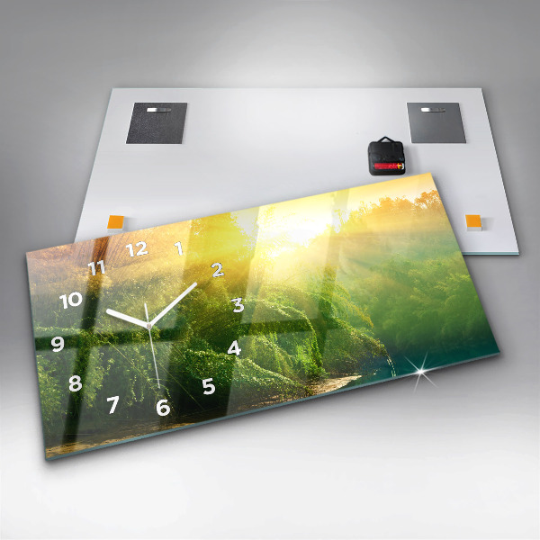 Ceas orizontale de perete din sticlă Natură pașnică