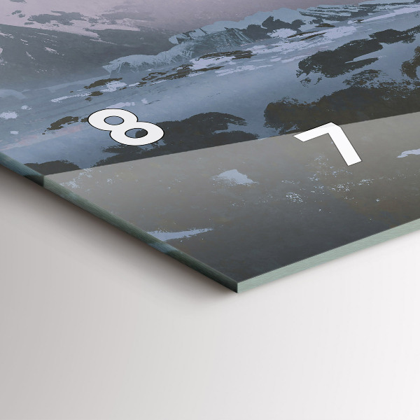 Ceas orizontale de perete din sticlă Astronauții Calea Lactee