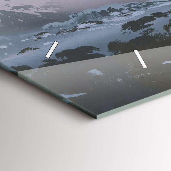 Ceas orizontale de perete din sticlă Astronauții Calea Lactee