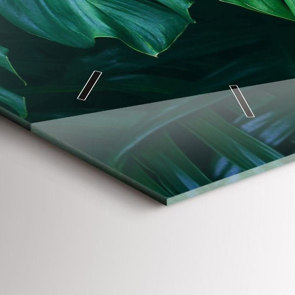 Ceas orizontale de perete din sticlă Partea tropicală a naturii