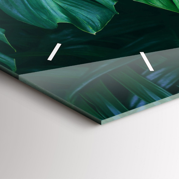 Ceas orizontale de perete din sticlă Partea tropicală a naturii