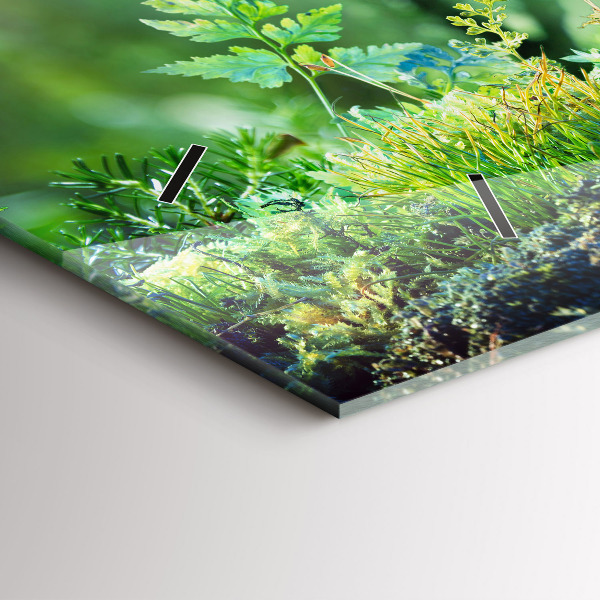 Ceas orizontale de perete din sticlă Glob