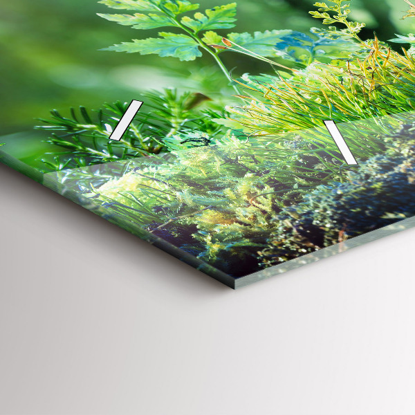 Ceas orizontale de perete din sticlă Glob