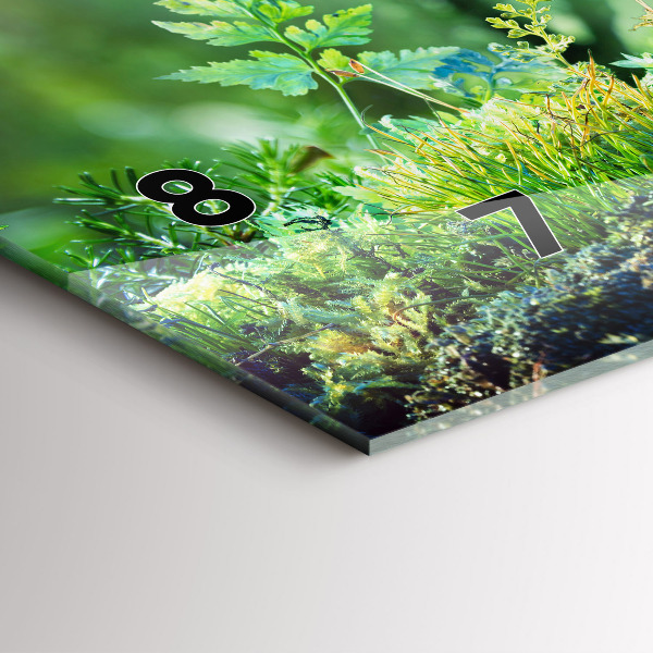 Ceas orizontale de perete din sticlă Glob