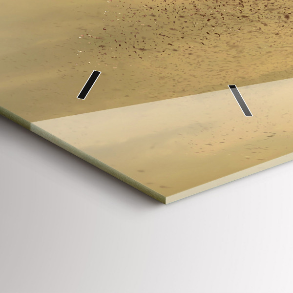 Ceas orizontale de perete din sticlă Femeie în siluetă