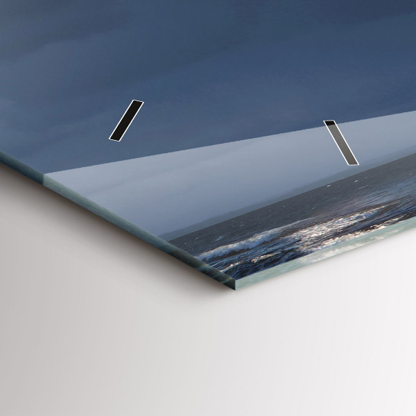 Ceas orizontale de perete din sticlă Far