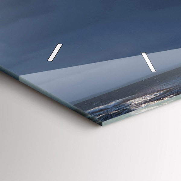 Ceas orizontale de perete din sticlă Far