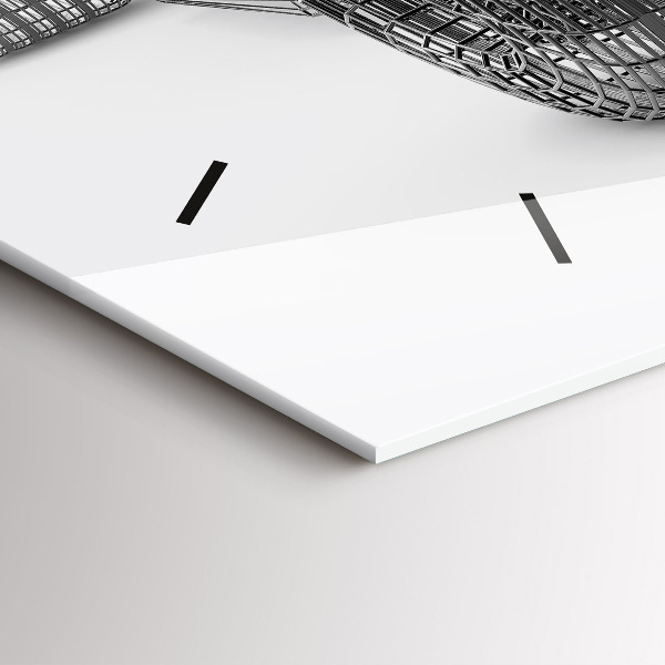 Ceas orizontale de perete din sticlă Design mașină F1