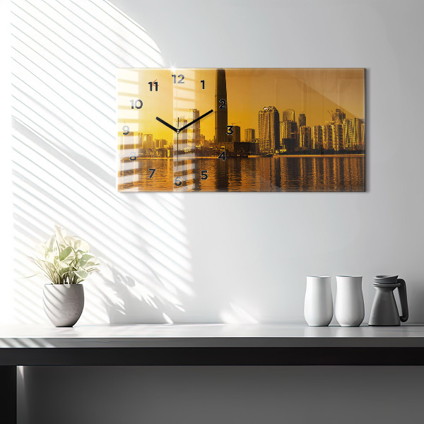 Ceas orizontale de perete din sticlă Râul Zhujiang China