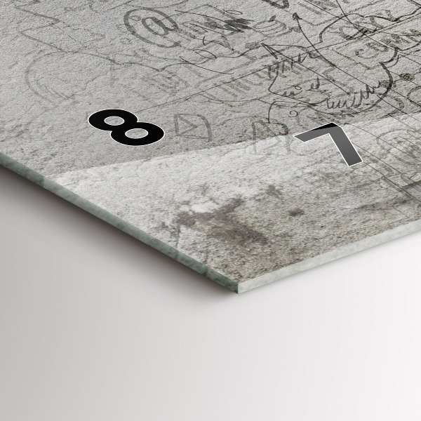 Ceas orizontale de perete din sticlă Schița orașului