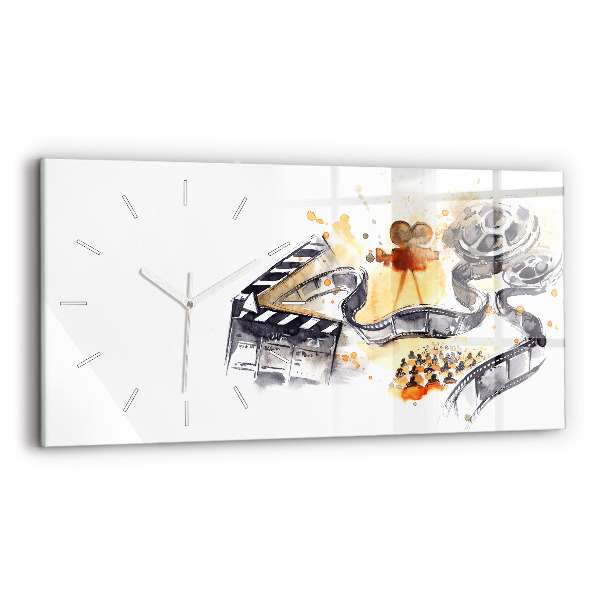 Ceas orizontale de perete din sticlă Cinematografia camerei