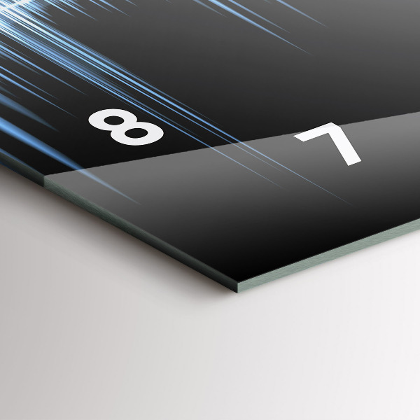 Ceas orizontale de perete din sticlă Microfon și căști