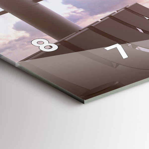 Ceas orizontale de perete din sticlă Omul la aeroport