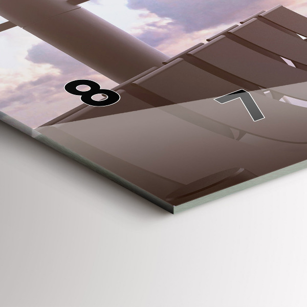 Ceas orizontale de perete din sticlă Omul la aeroport