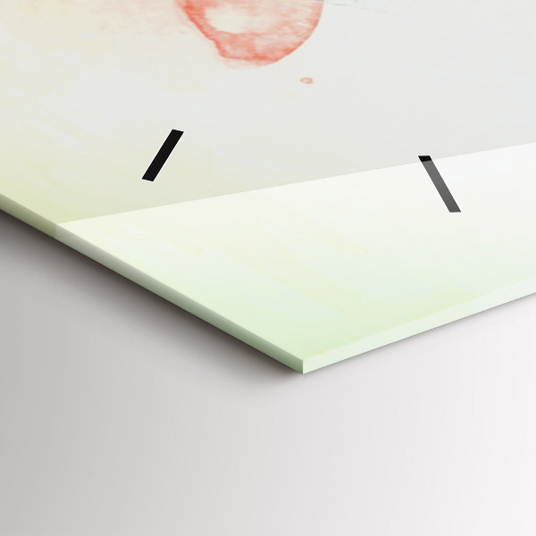 Ceas orizontale de perete din sticlă Față de femeie abstractă