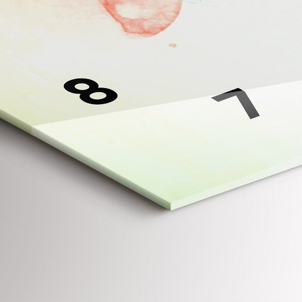 Ceas orizontale de perete din sticlă Față de femeie abstractă