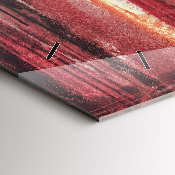 Ceas orizontale de perete din sticlă Cuplu tânăr îndrăgostit