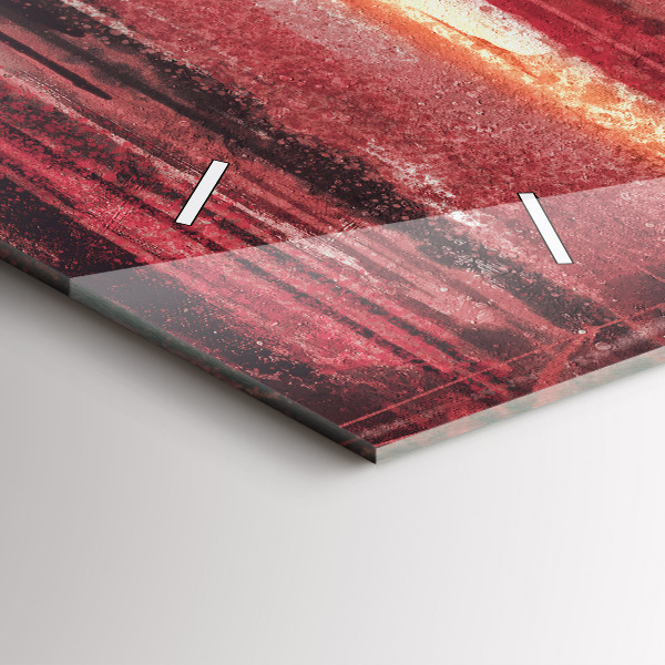 Ceas orizontale de perete din sticlă Cuplu tânăr îndrăgostit