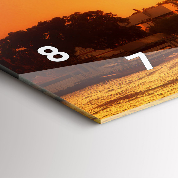 Ceas orizontale de perete din sticlă Wat arun Bangkok Thailanda