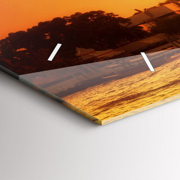 Ceas orizontale de perete din sticlă Wat arun Bangkok Thailanda