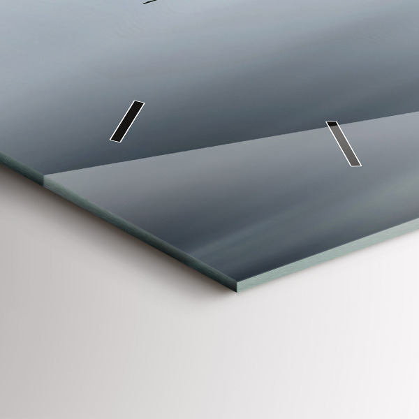 Ceas orizontale de perete din sticlă Avion militar în zbor