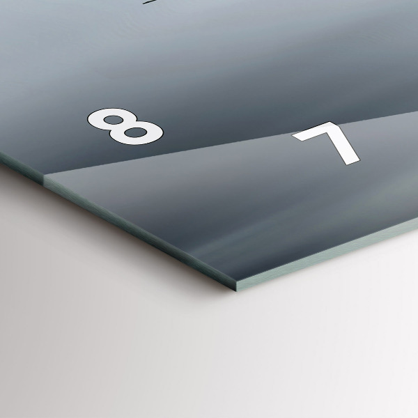 Ceas orizontale de perete din sticlă Avion militar în zbor