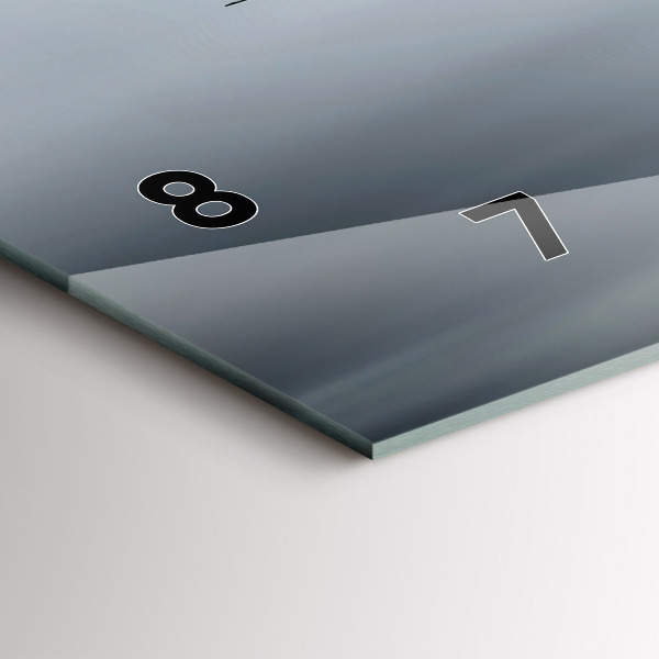 Ceas orizontale de perete din sticlă Avion militar în zbor