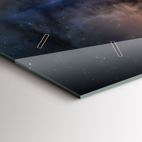 Ceas orizontale de perete din sticlă Astronaut în spațiu