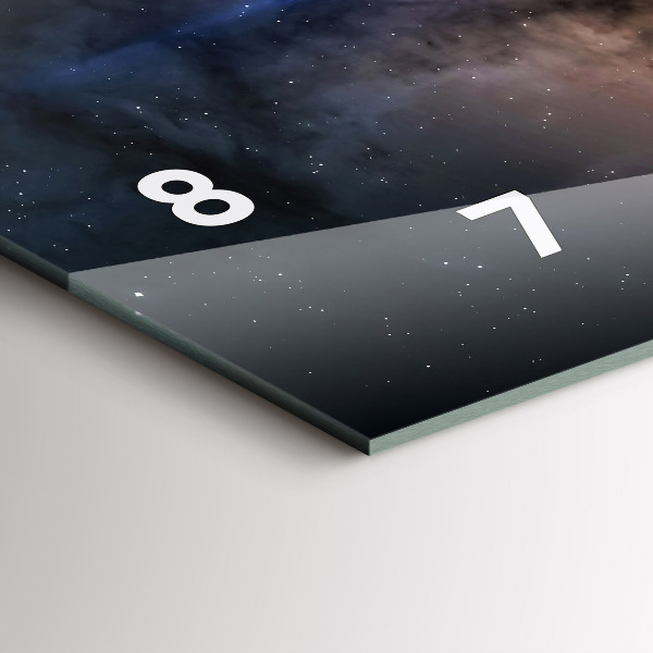 Ceas orizontale de perete din sticlă Astronaut în spațiu