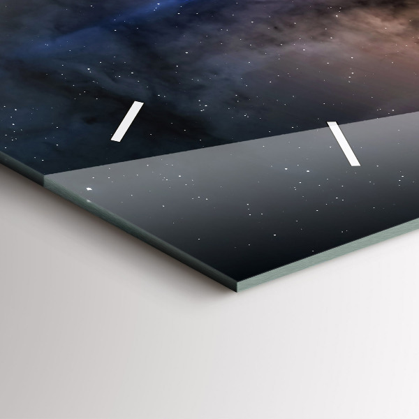 Ceas orizontale de perete din sticlă Astronaut în spațiu