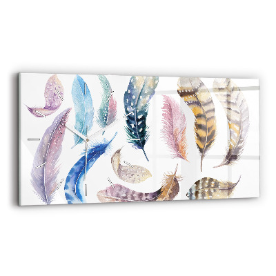 Ceas orizontale de perete din sticlă Ilustrație de artă retro