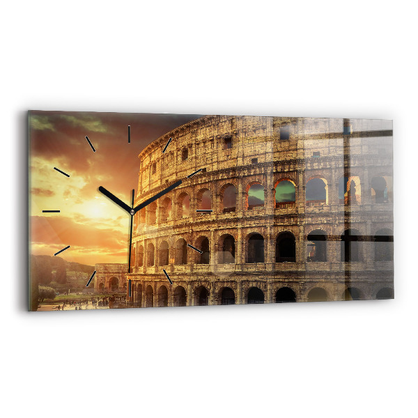 Ceas orizontale de perete din sticlă Colosseumul Roman
