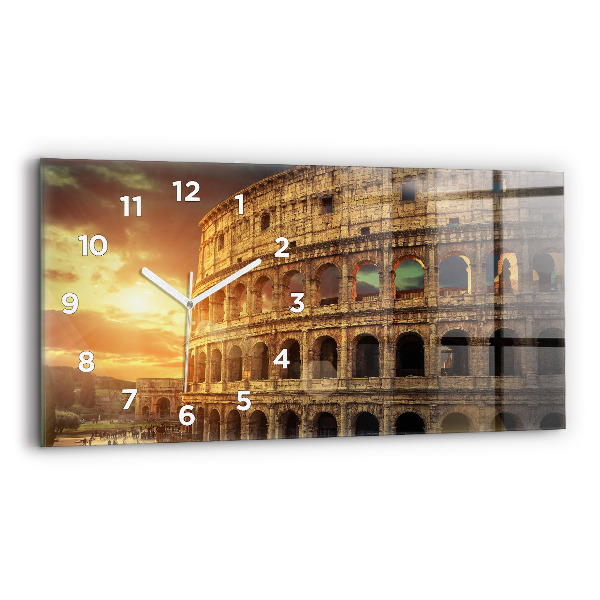 Ceas orizontale de perete din sticlă Colosseumul Roman