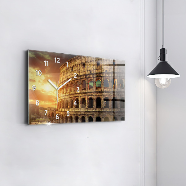 Ceas orizontale de perete din sticlă Colosseumul Roman
